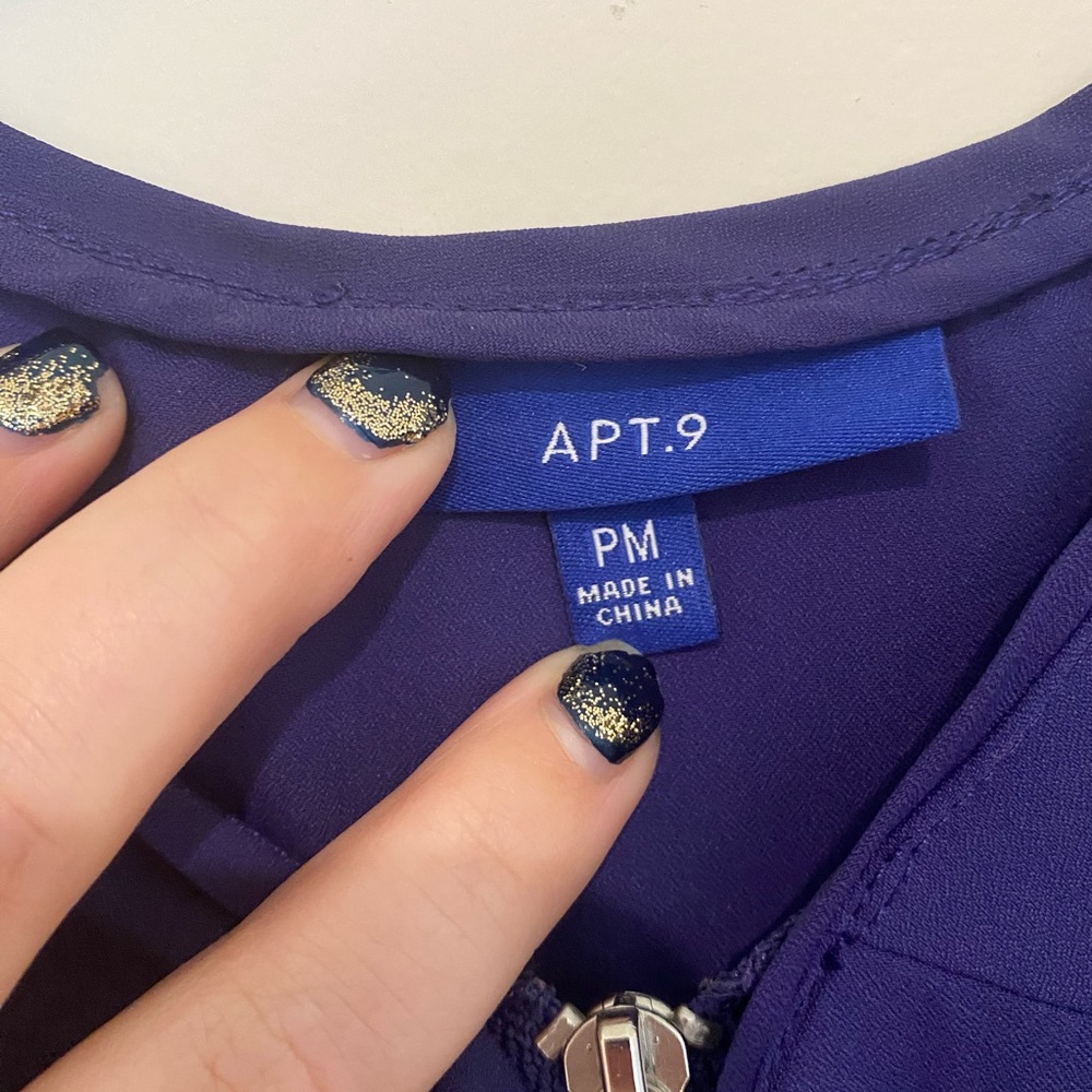 Deep purple quarter zip dressy top